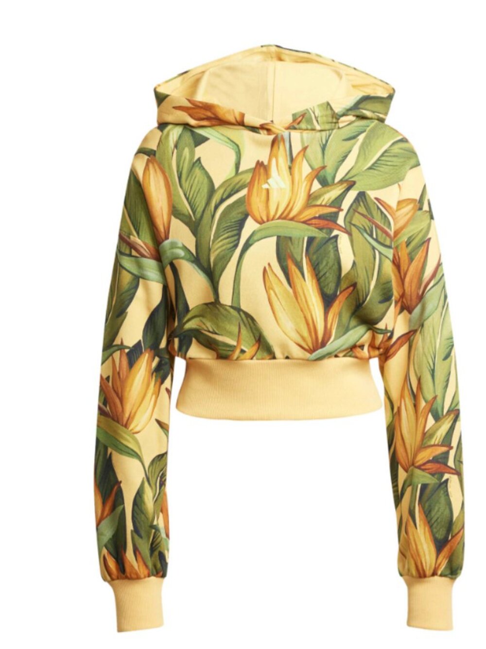 NWT Adidas X Farm Rio cotton graphic crop hoodie SZ XS